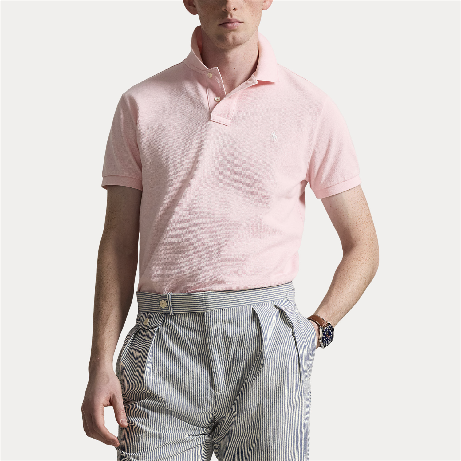 Pique - The Iconic Mesh Polo Shirt Garden Pink