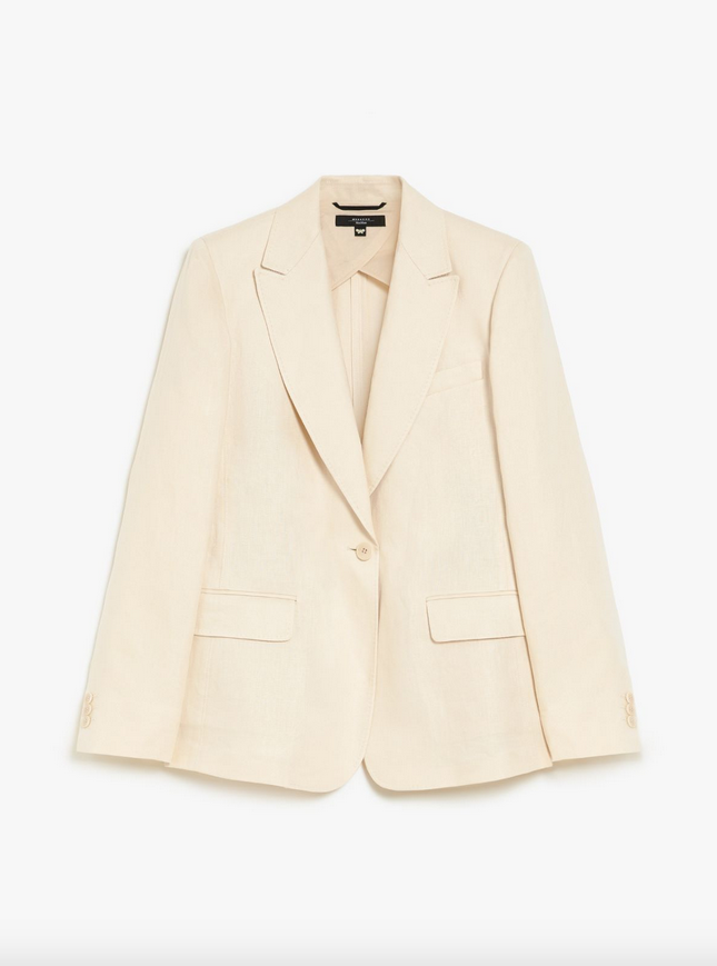 Blazer - Nalut Linen Blazer Ivory