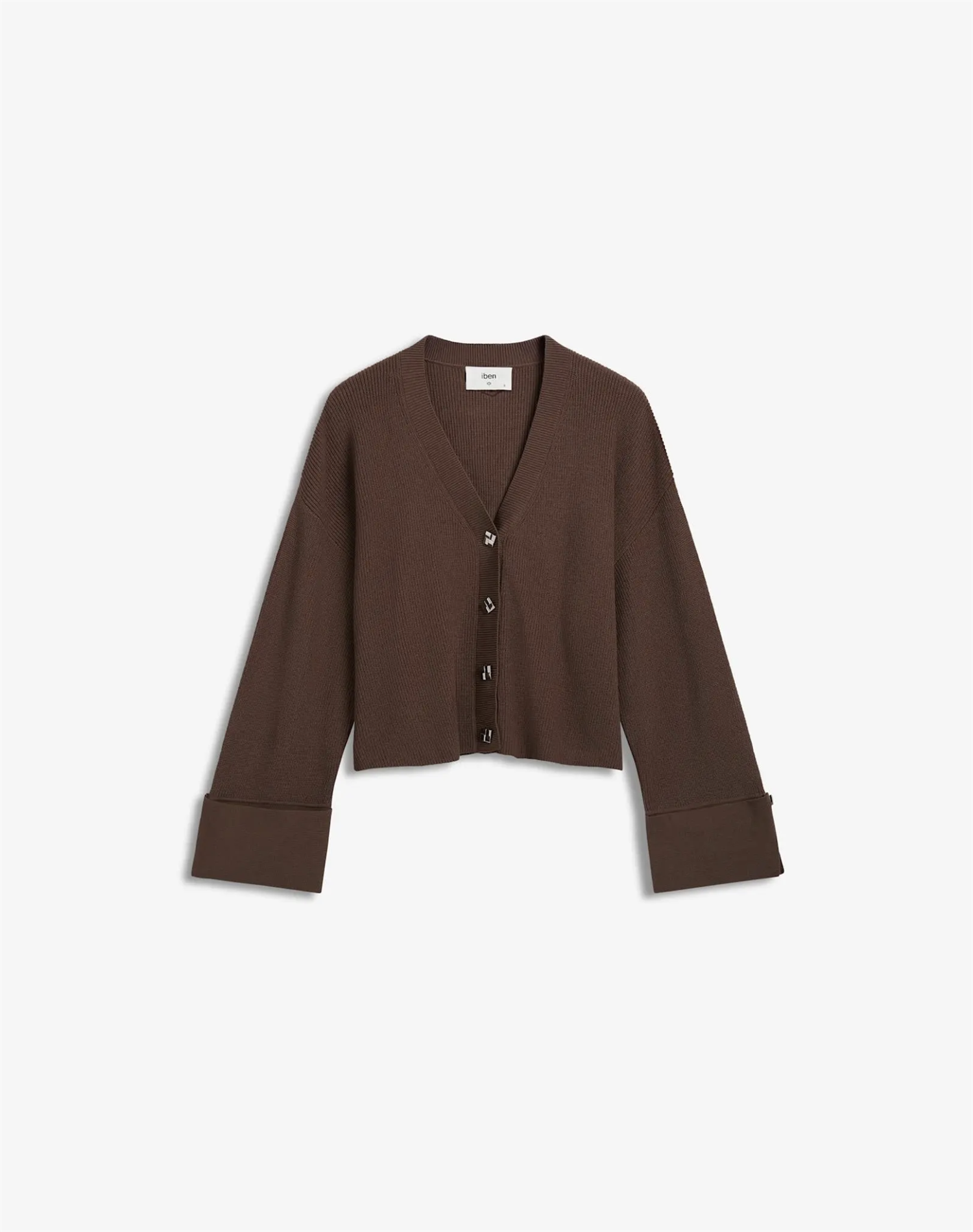 Cardigan - Atari Rib Cardigan Walnut Brown