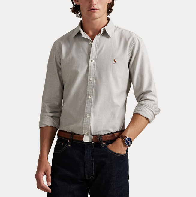 Skjorte - Slim Fit Oxford Shirt Pale Russet