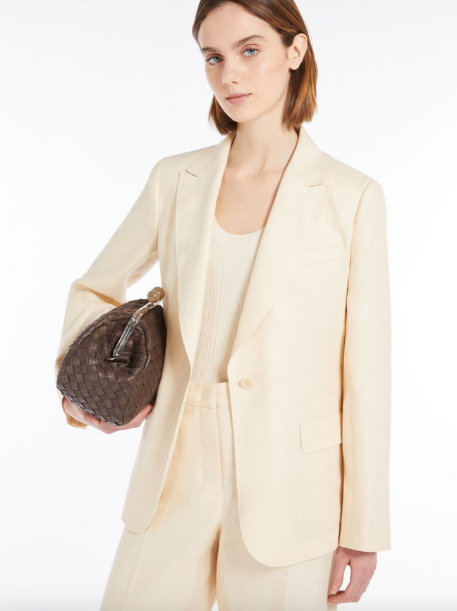 Blazer - Nalut Linen Blazer Ivory