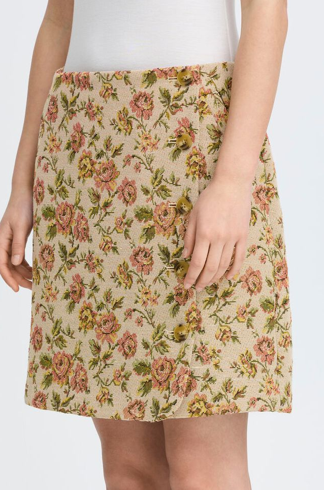 Skjørt - Irmaria Skirt Mariaa Jaquard Nature