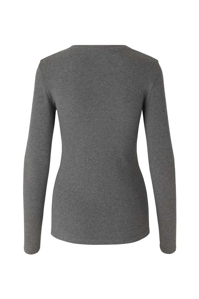 Topp - Alexa Longsleeve Dark Grey Melange