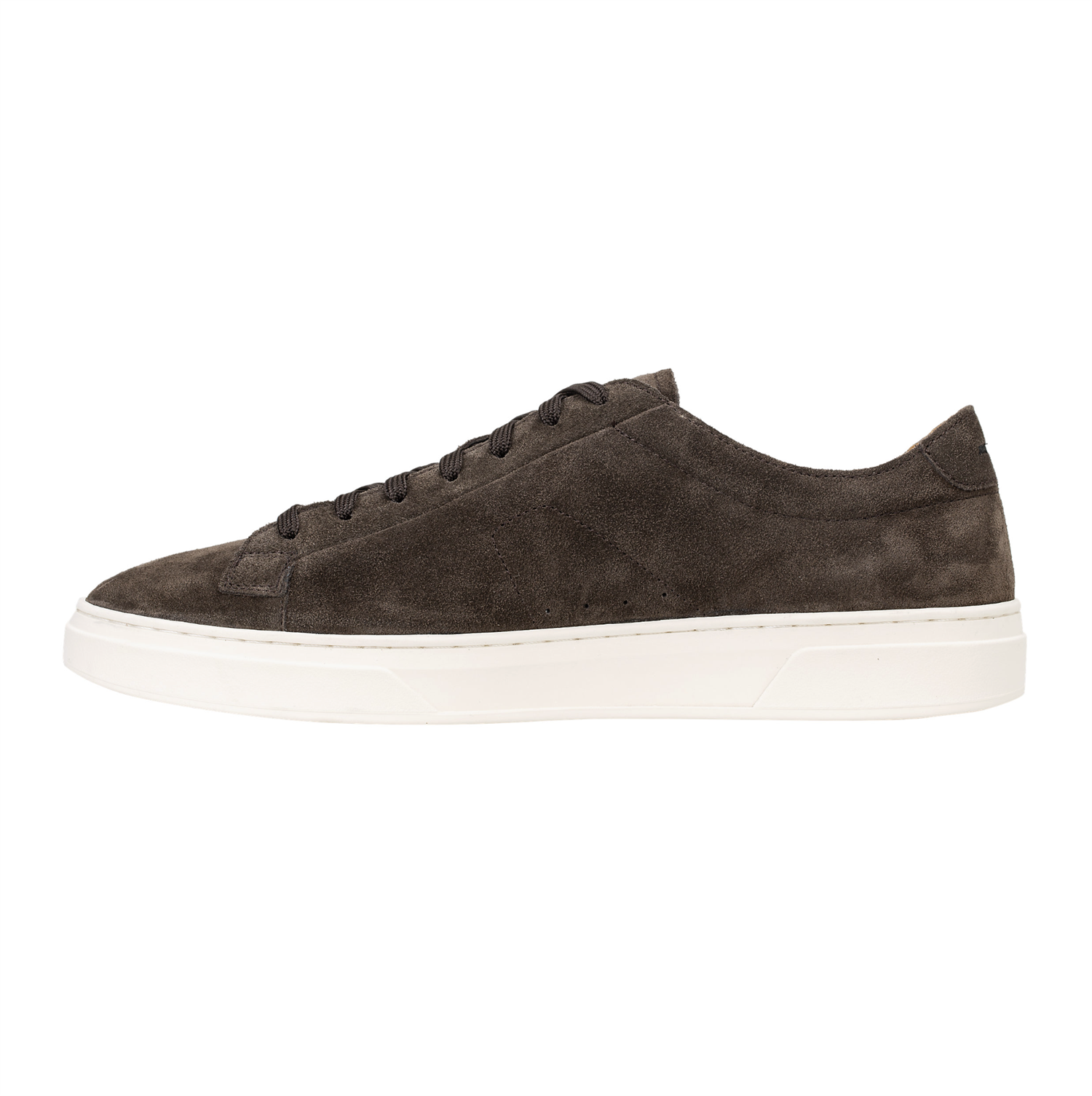 Sneakers - Kieran Suede Trainers With Rubber Outsole Dark Brown