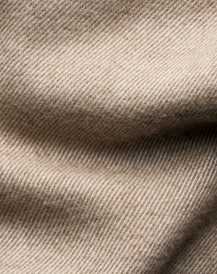 Skjorte - Solid Flannel Shirt Beige
