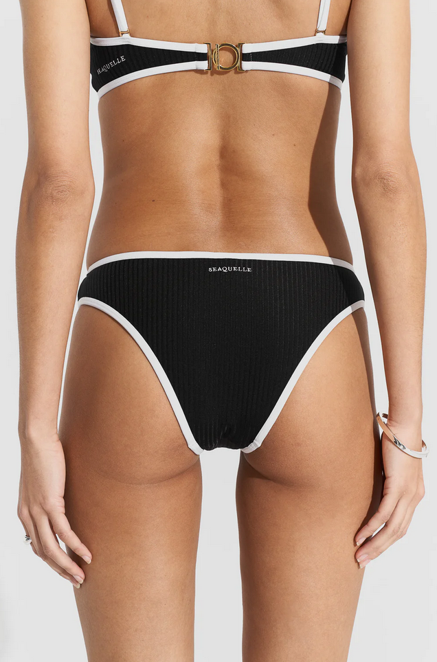 Bikinitruse - Ribbed Bikini Bottom Black