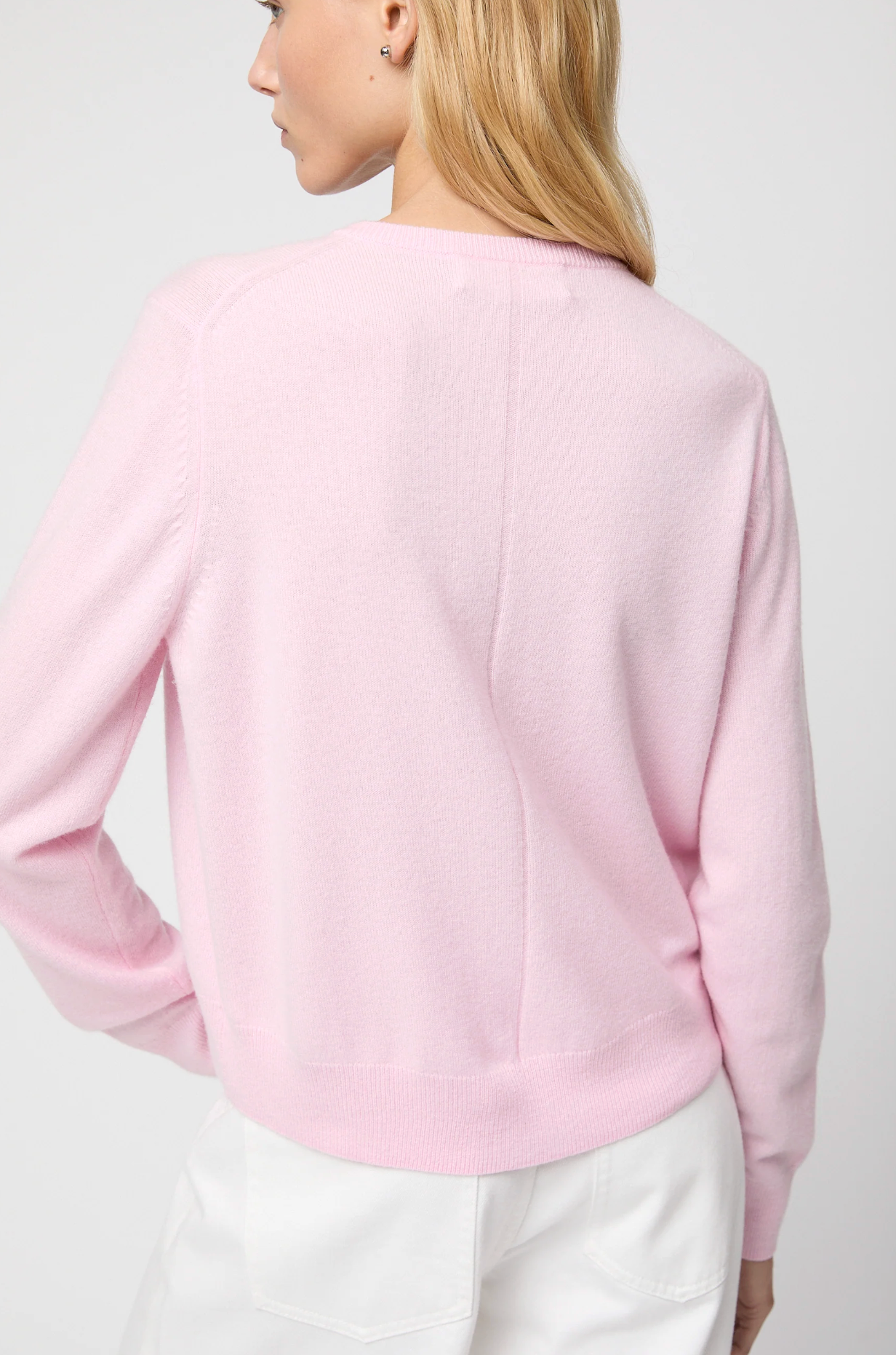 Cardigan - Classic Wool Cardigan Ballet Pink