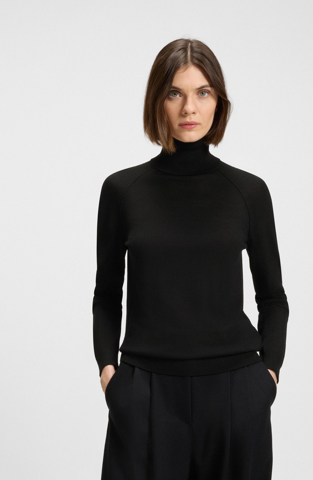 Turtleneck - Rollneck Sweater Merino Wool Black