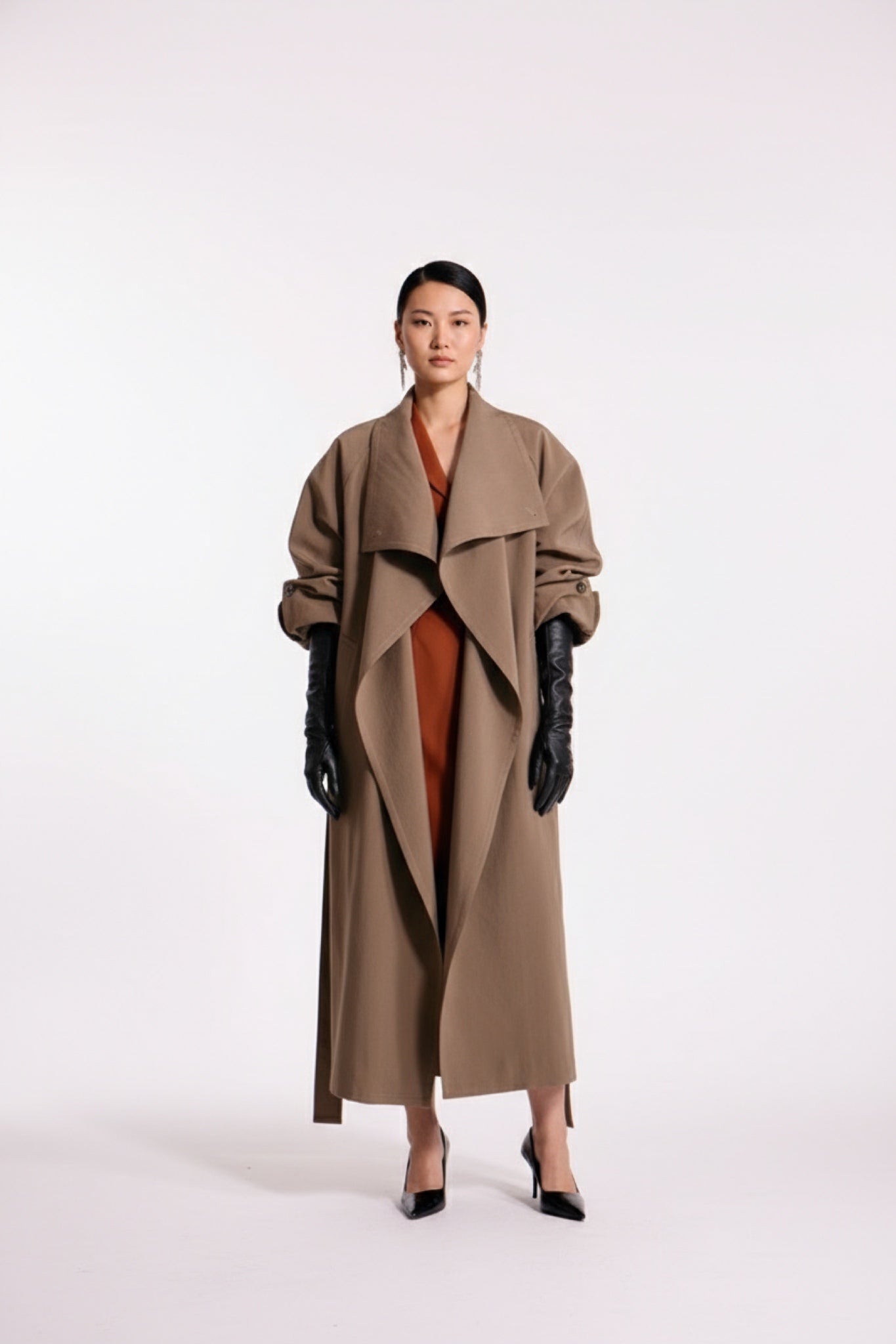 Jakke - Atari Oversized Trenchcoat Khaki Brown