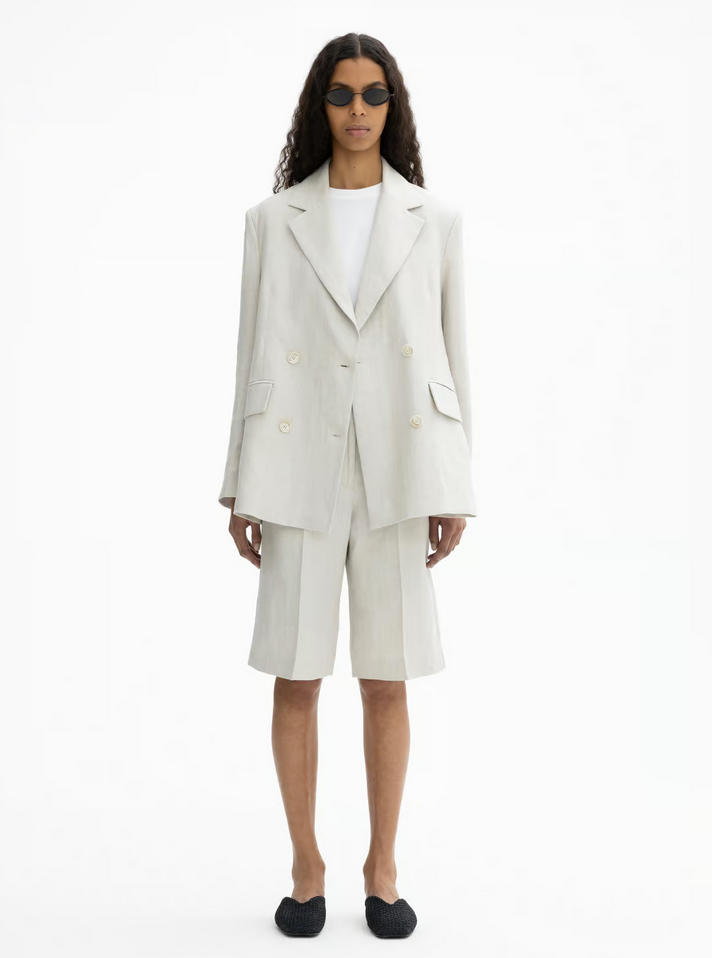 Blazer - Classic Linen Blazer Oat
