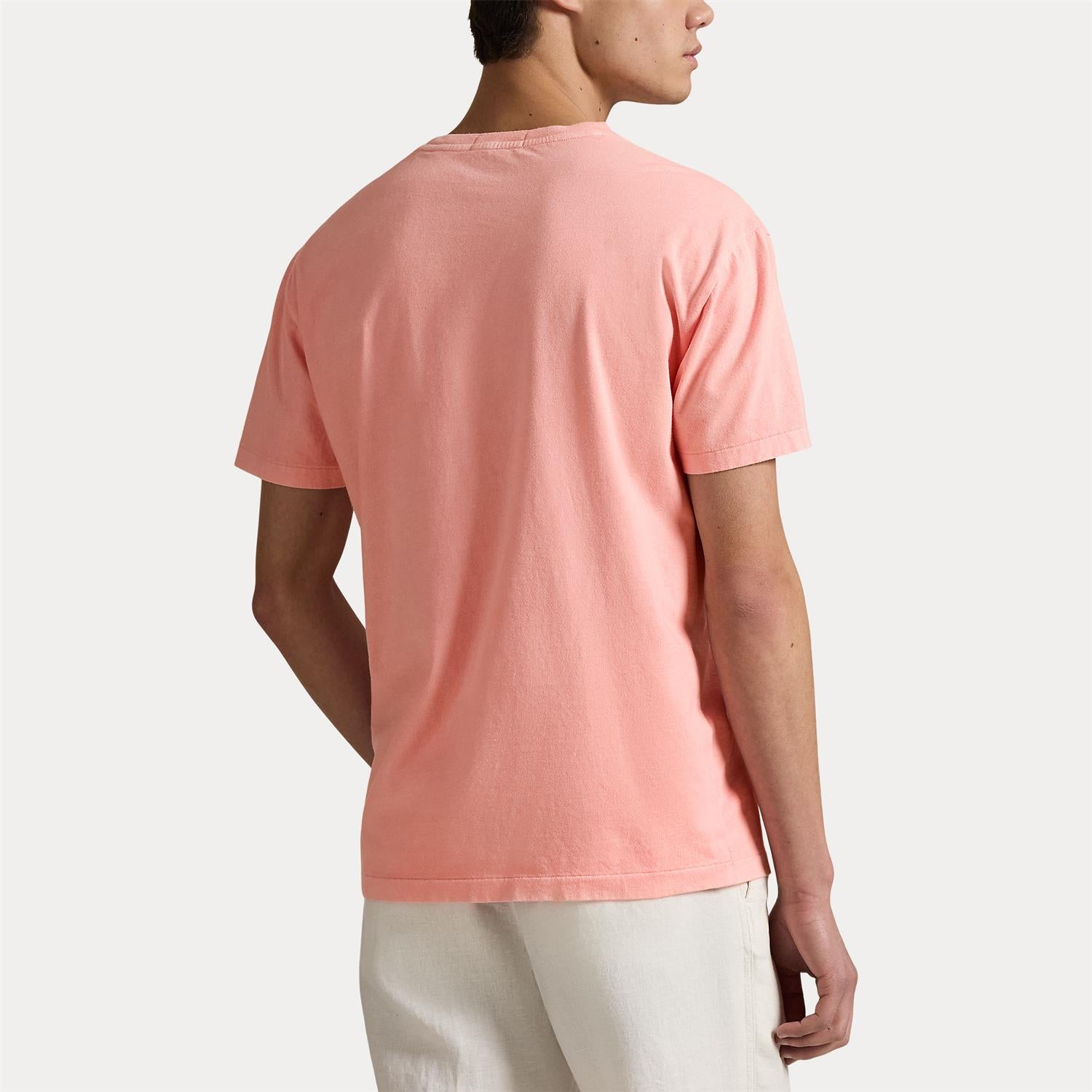 T skjorte - Custom Slim Fit Mineral Dyed Pocket T shirt Rose