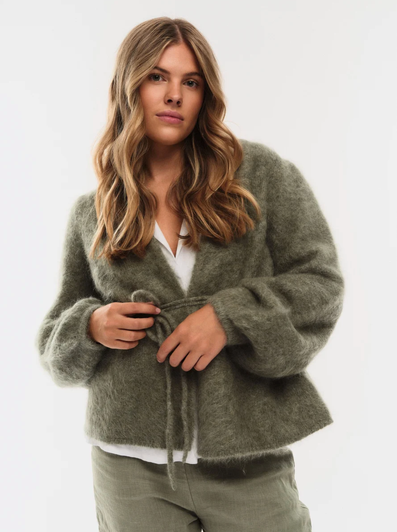 Cardigan - Fredrikke Chunky Cardigan Sage Green