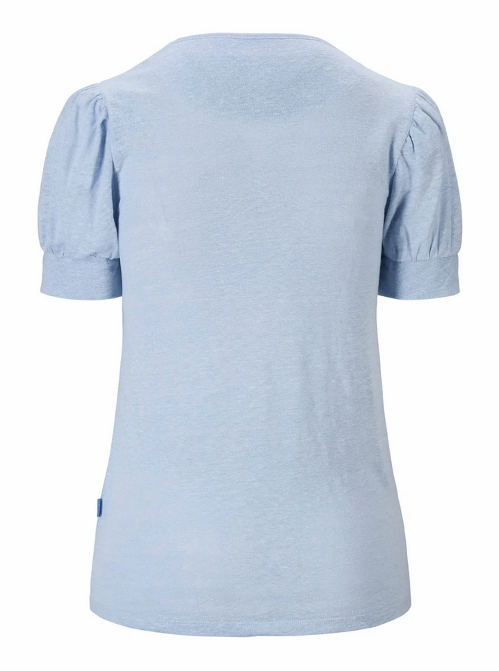 T-Skjorte - Madeleine Linen Tee Kentucky Blue