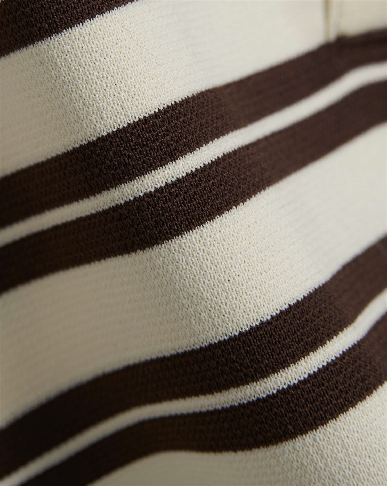 Genser - Grit Pique Sweater Cocoa Stripe