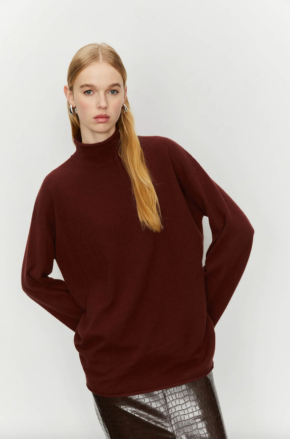 Genser - Turtleneck Sweater Wine