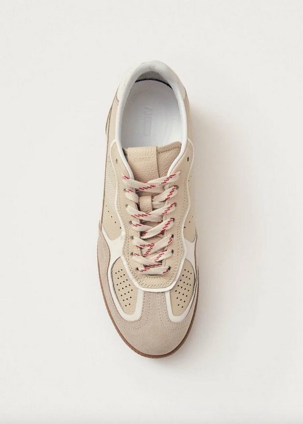 Sneakers - Rife Grain Cream Leather Sneakers