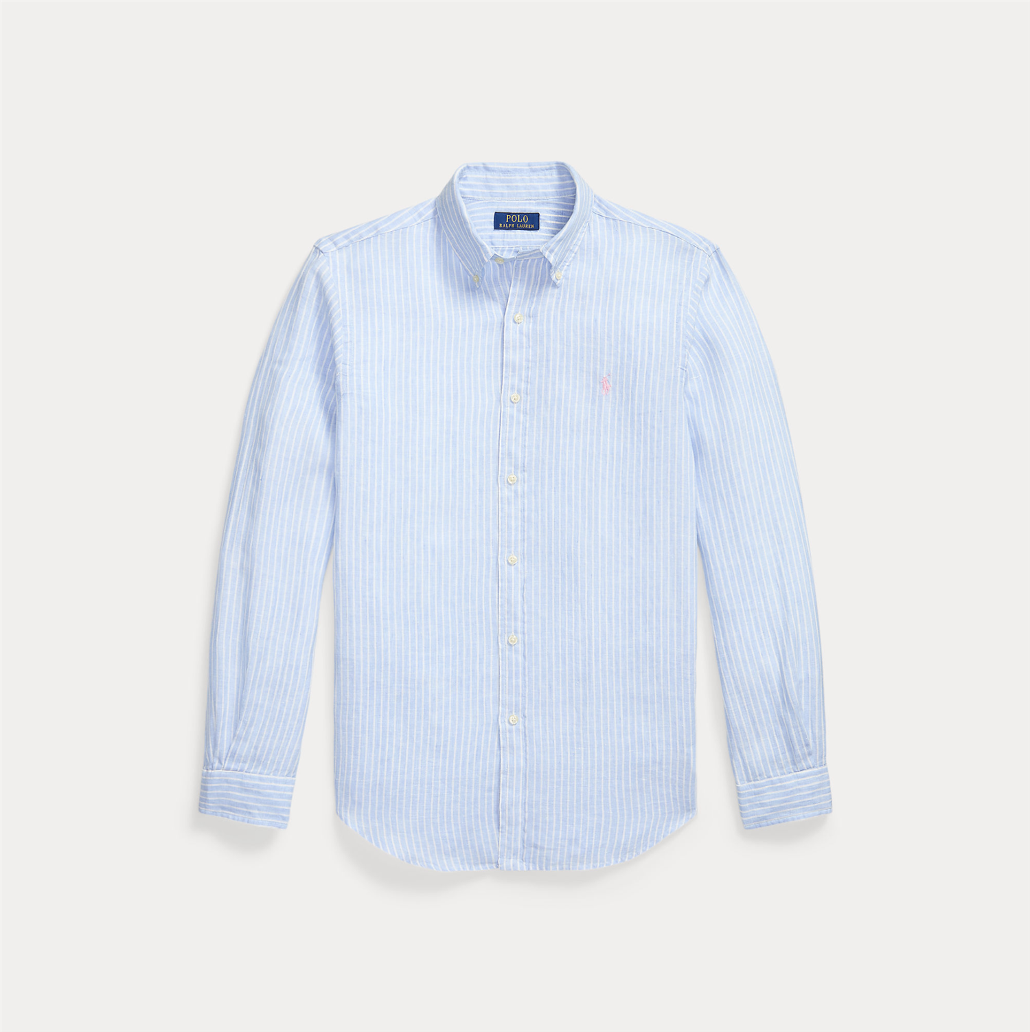 Skjorte - Custom Fit Striped Linen Shirt Blue / White