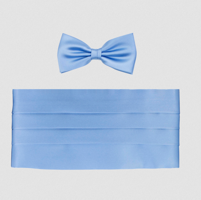 Smokingsett – Sløyfe & Magebelte - Ceremony Cummerbund Blue