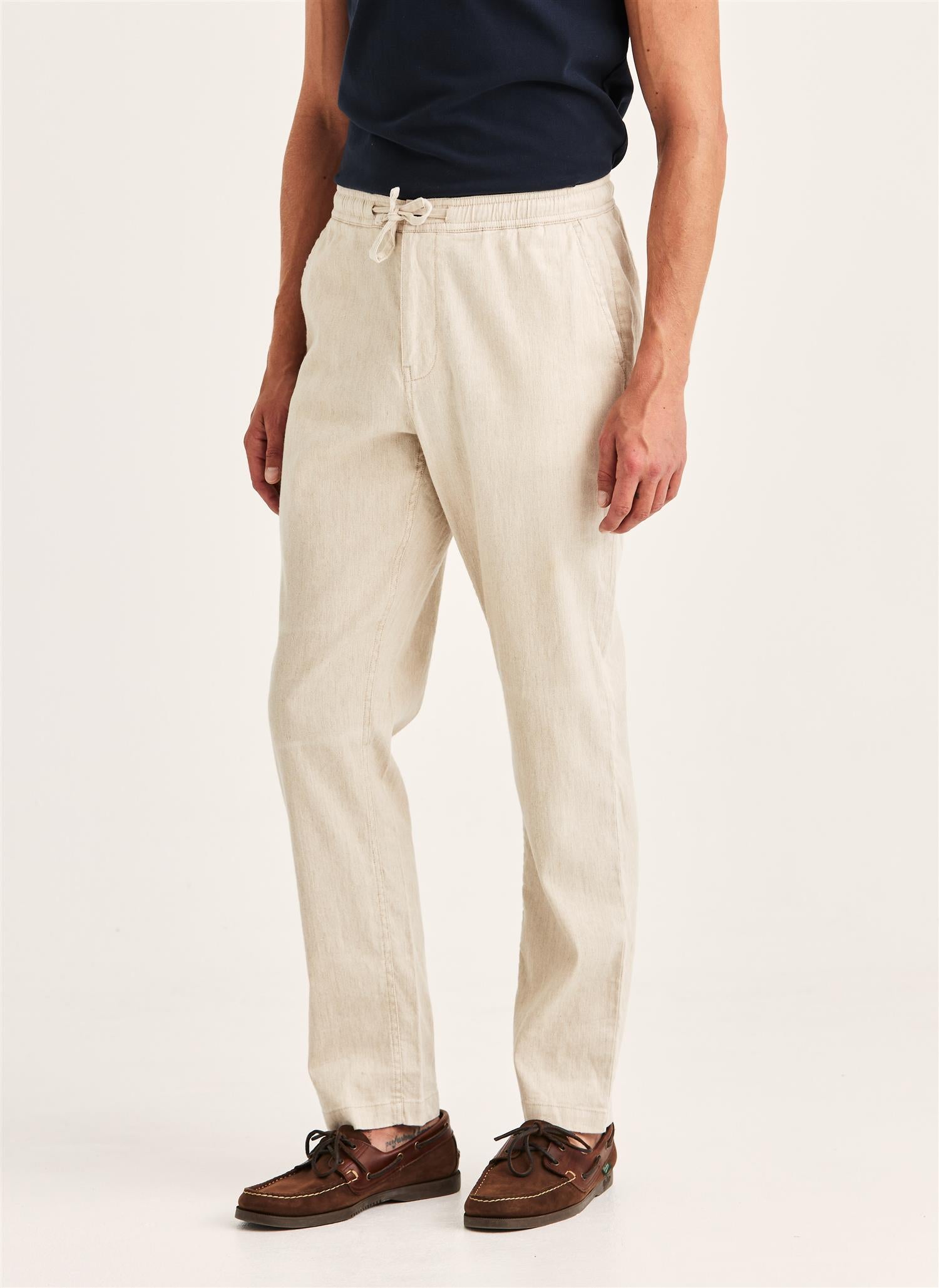Linbukse - Fenix Linen Trouser Off White Beige