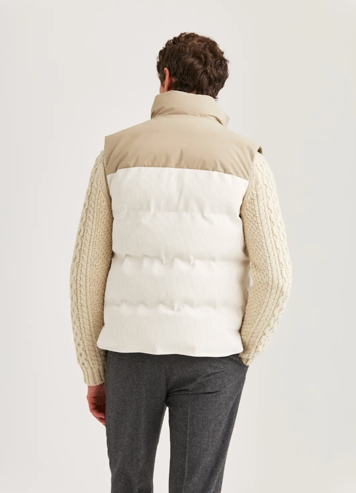 Vest - Catton Puffer Vest Off White