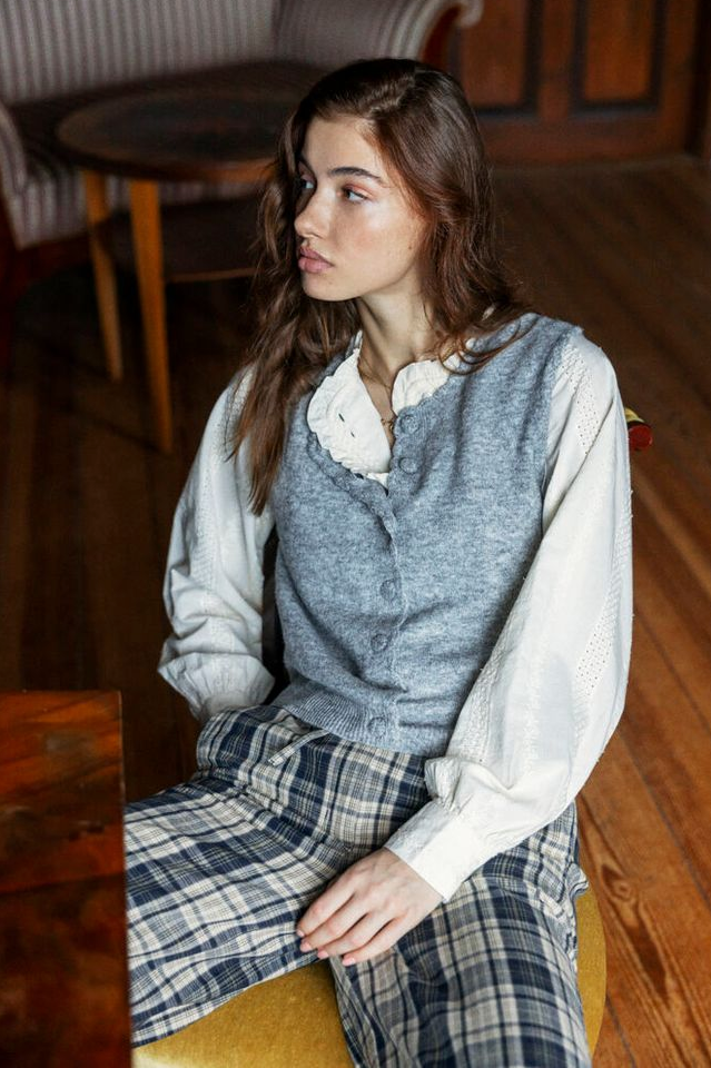 Vest - Irlovey Vest Top Medium Grey Melange