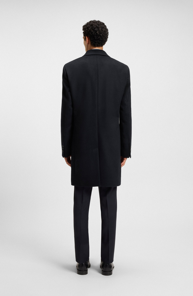 Frakk - Slim Fit Coat Wool Cashmere Dark Blue