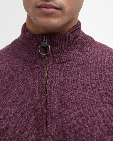 Genser - Holden Half Zip Knitted Jumper Ruby Marl