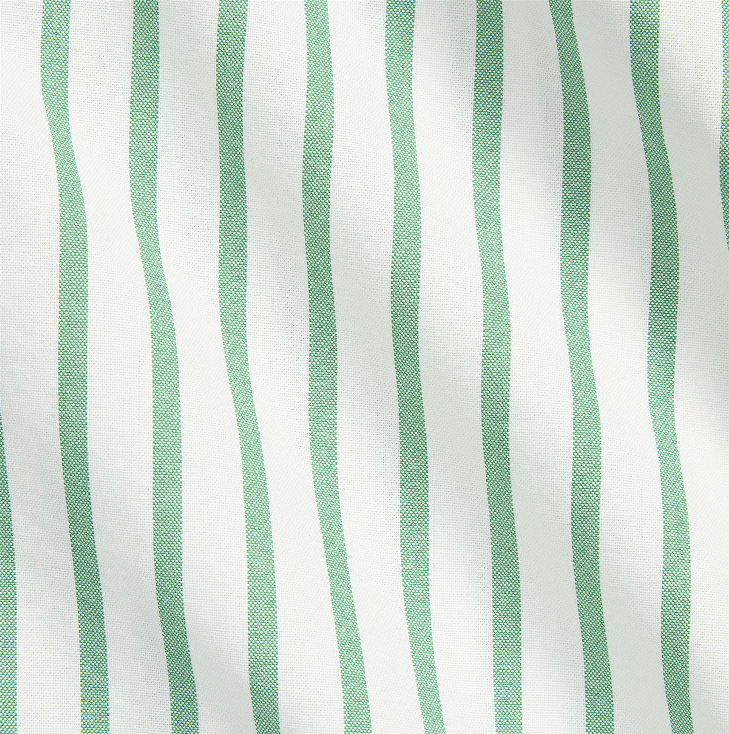 Skjorte - Custom Fit Striped Oxford Shirt Summer Emerald White