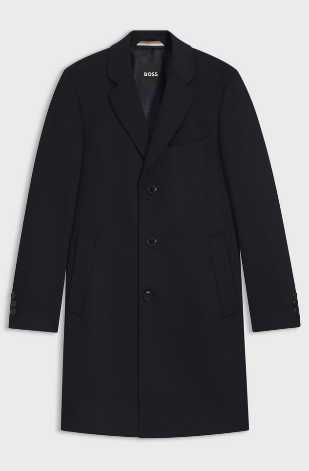 Frakk - Slim Fit Coat Wool Cashmere Dark Blue
