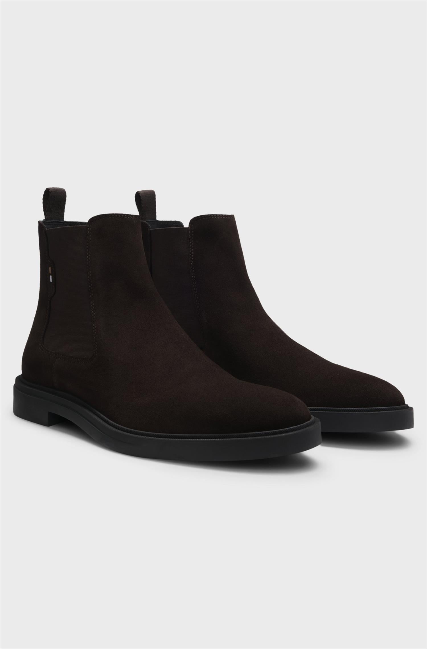 Skoletter - Suede Chelsea Boots Dark Brown