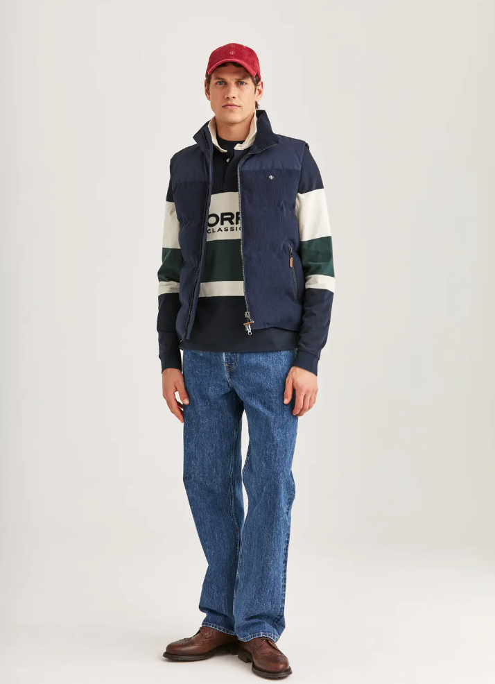 Vest - Catton Puffer Vest Navy