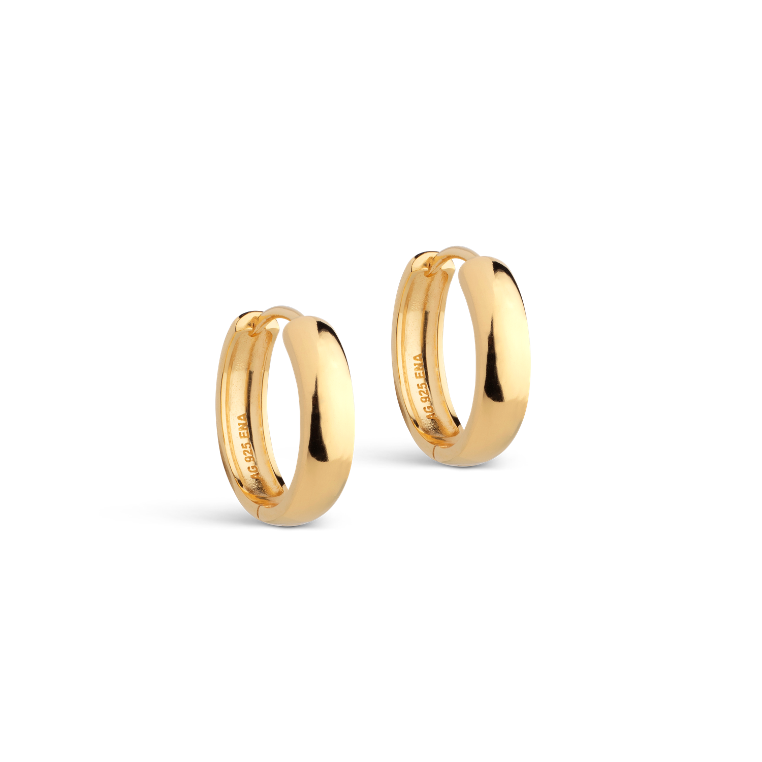Øredobber - Classic Wide Hoops 20 mm Gold