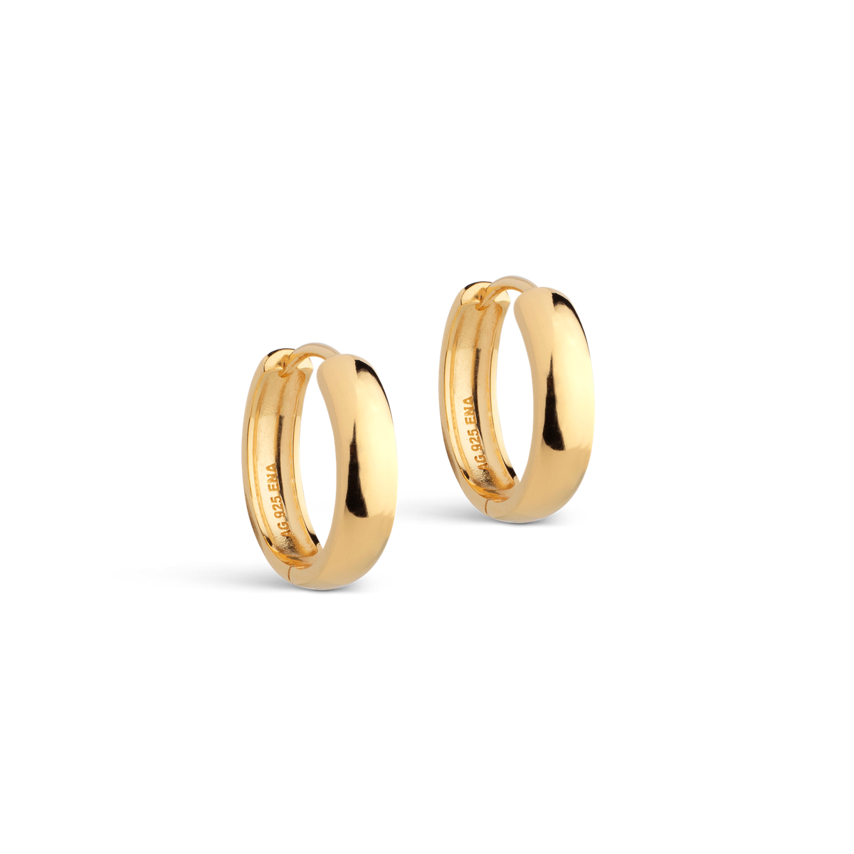Øredobber - Classic Wide Hoops 20 mm Gold