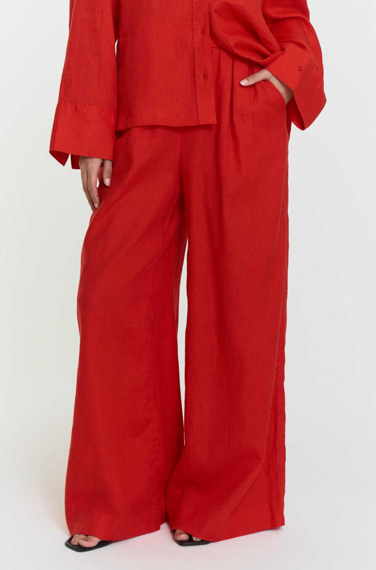 Linbukse - Aprilia Linen Trousers Poppy Red