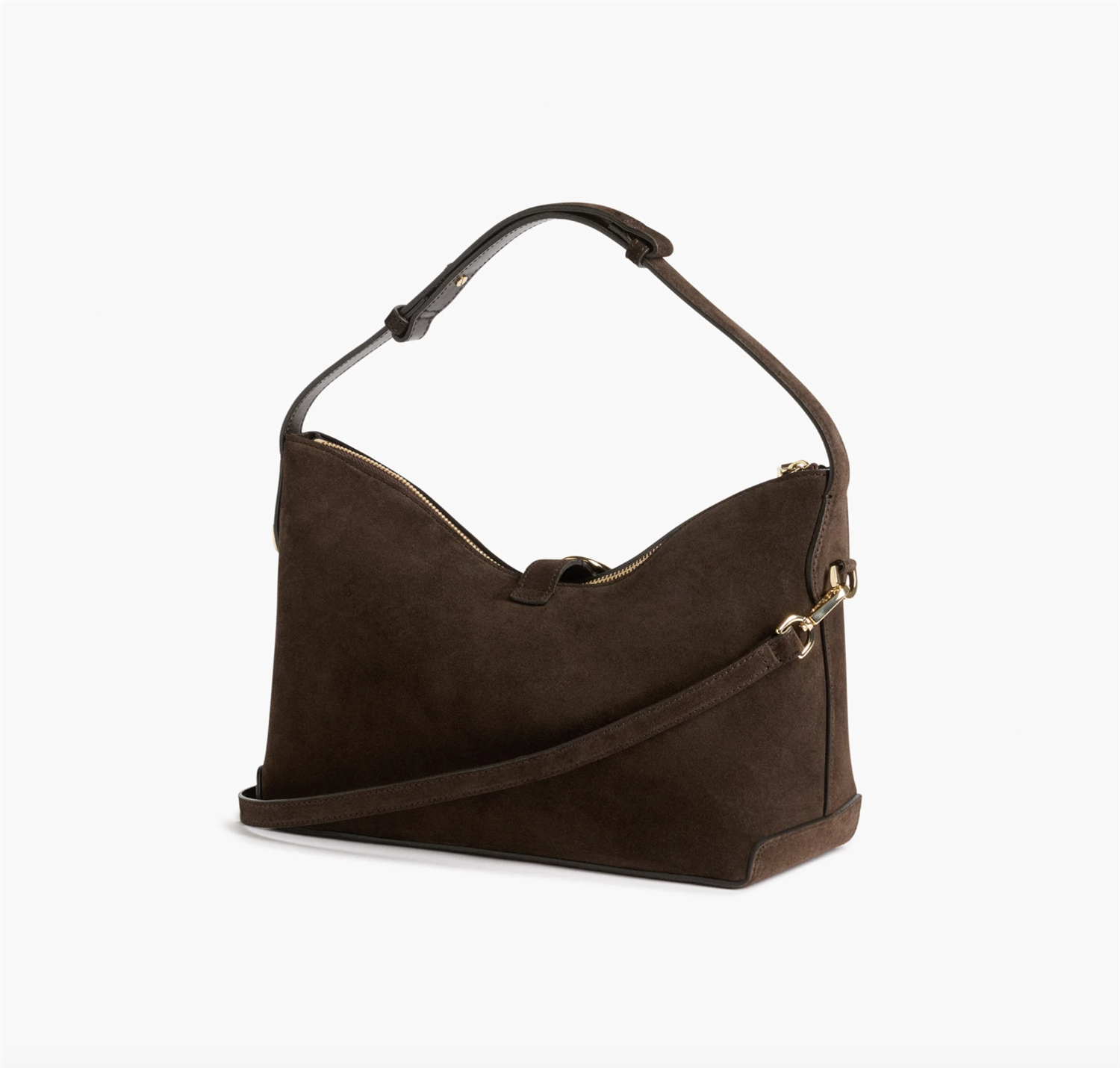 Veske - Gaia Ornament Handbag Suede Chocolate