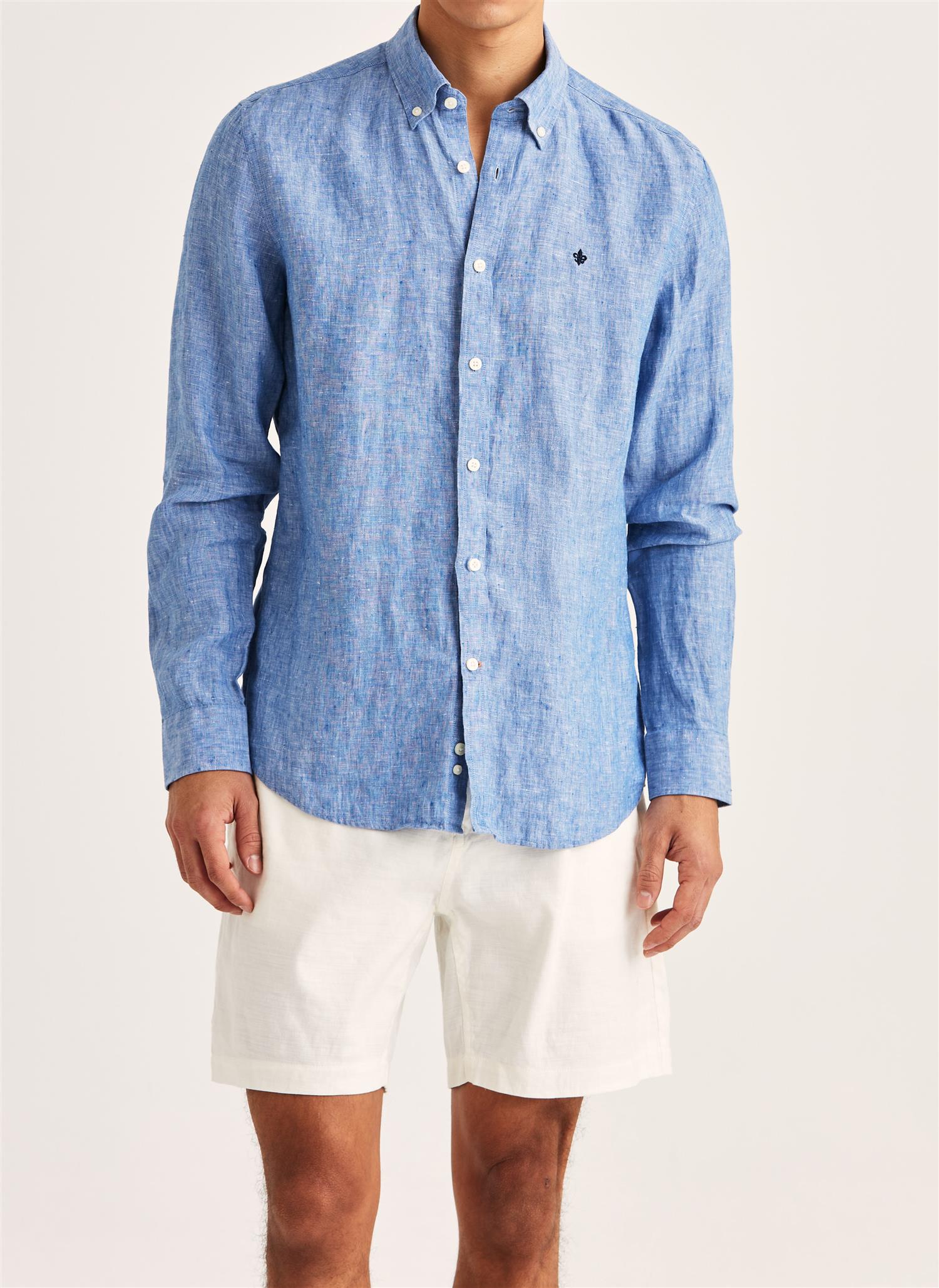 Linskjorte - Douglas Linen Shirt-Classic Fit Blue