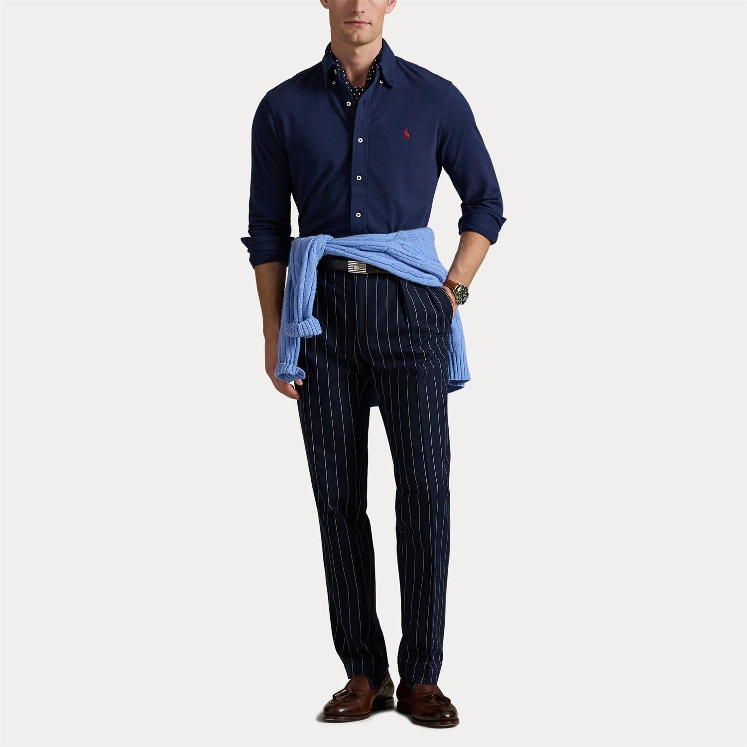Skjorte - Featherweight Mesh Spring Navy