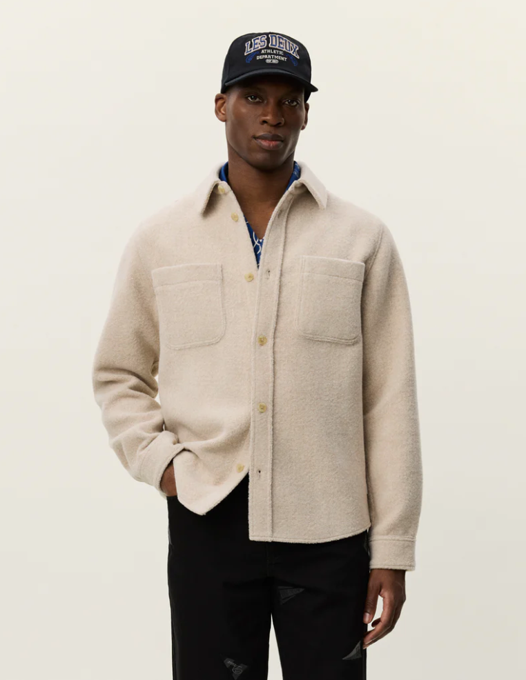 Skjorte - Lennon Bouclé Overshirt Ivory