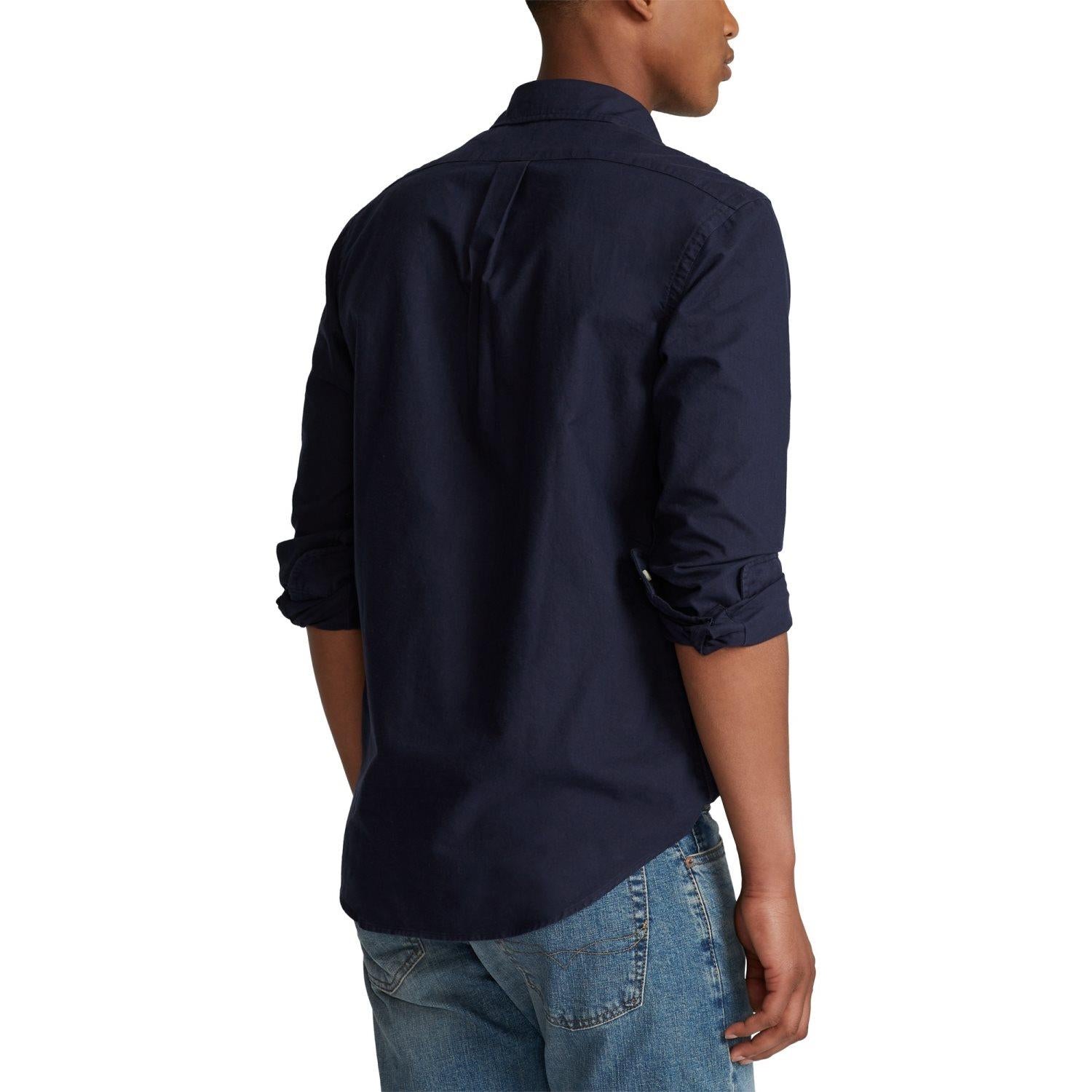 Skjorte - Custom Fit Oxford Shirt Navy