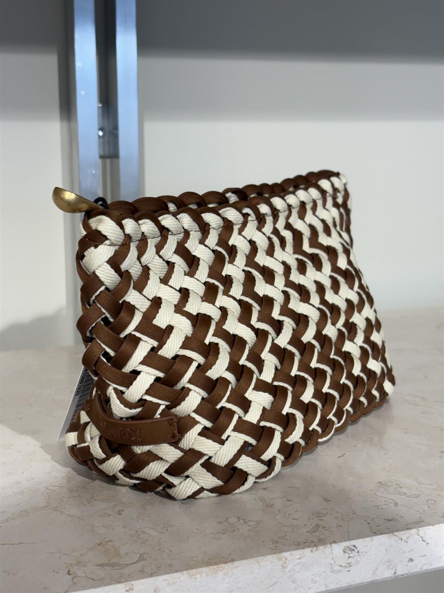 Veske - Gigi Small Clutch Double Weave Carmel