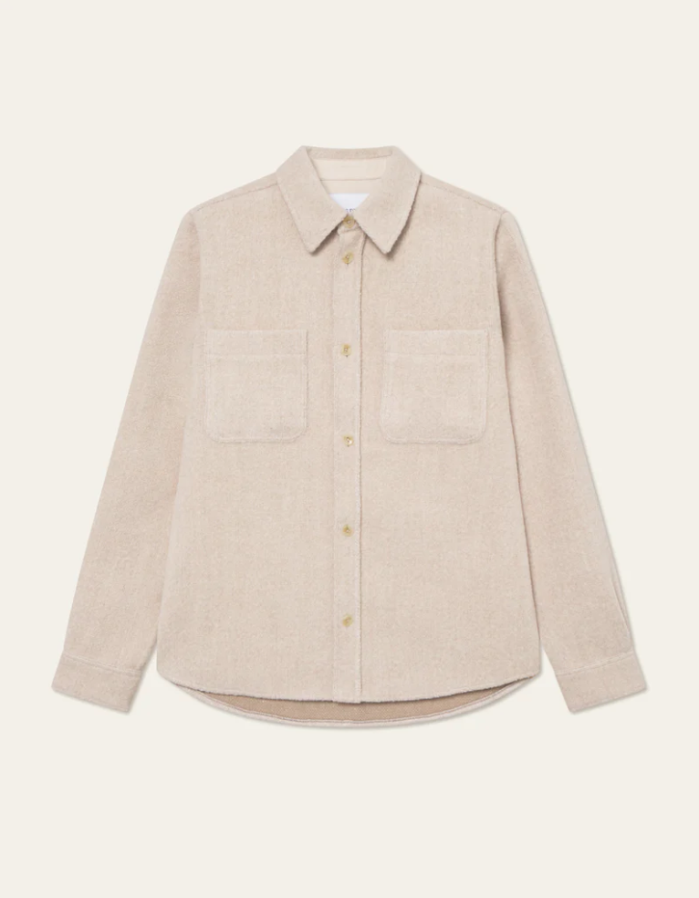 Skjorte - Lennon Bouclé Overshirt Ivory