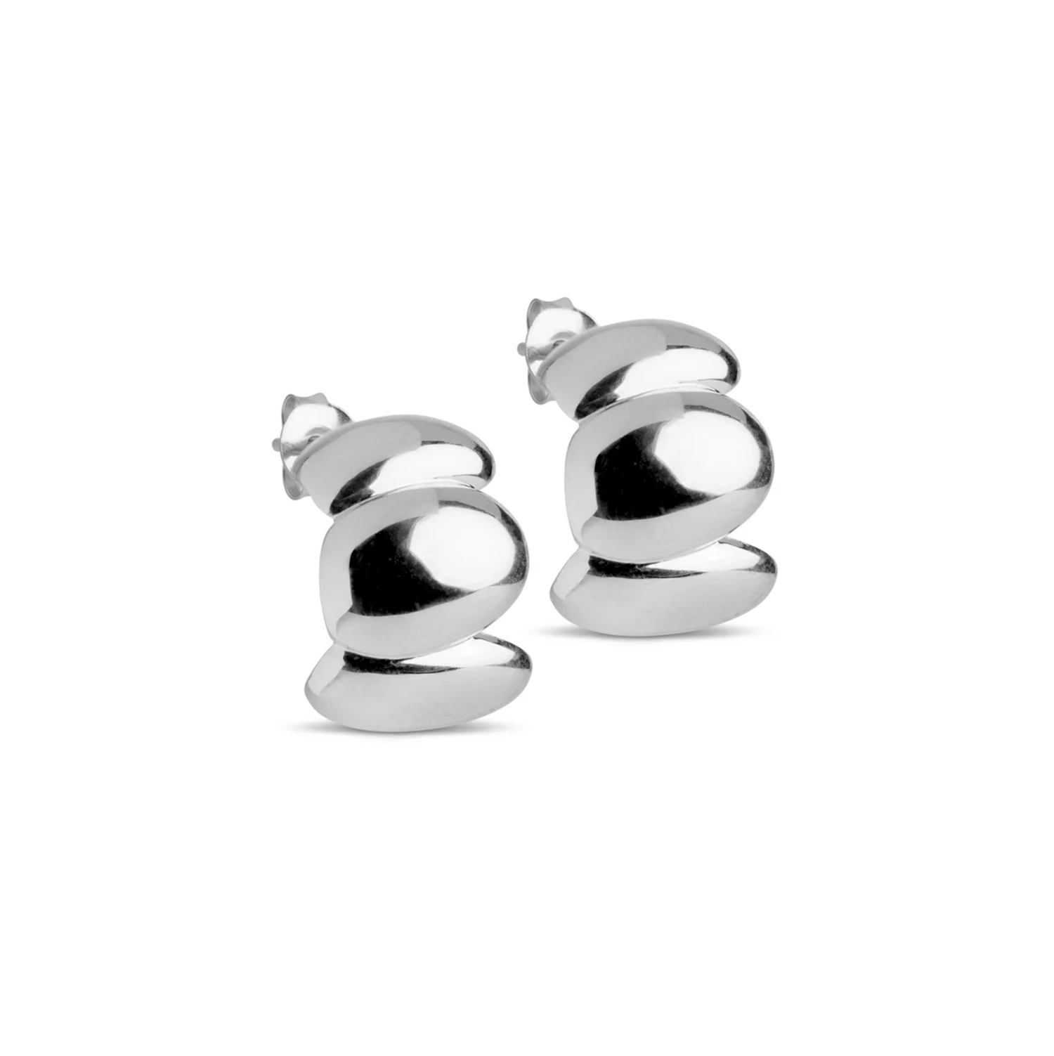 Øredobber - Melia Chunky Hoops Silver