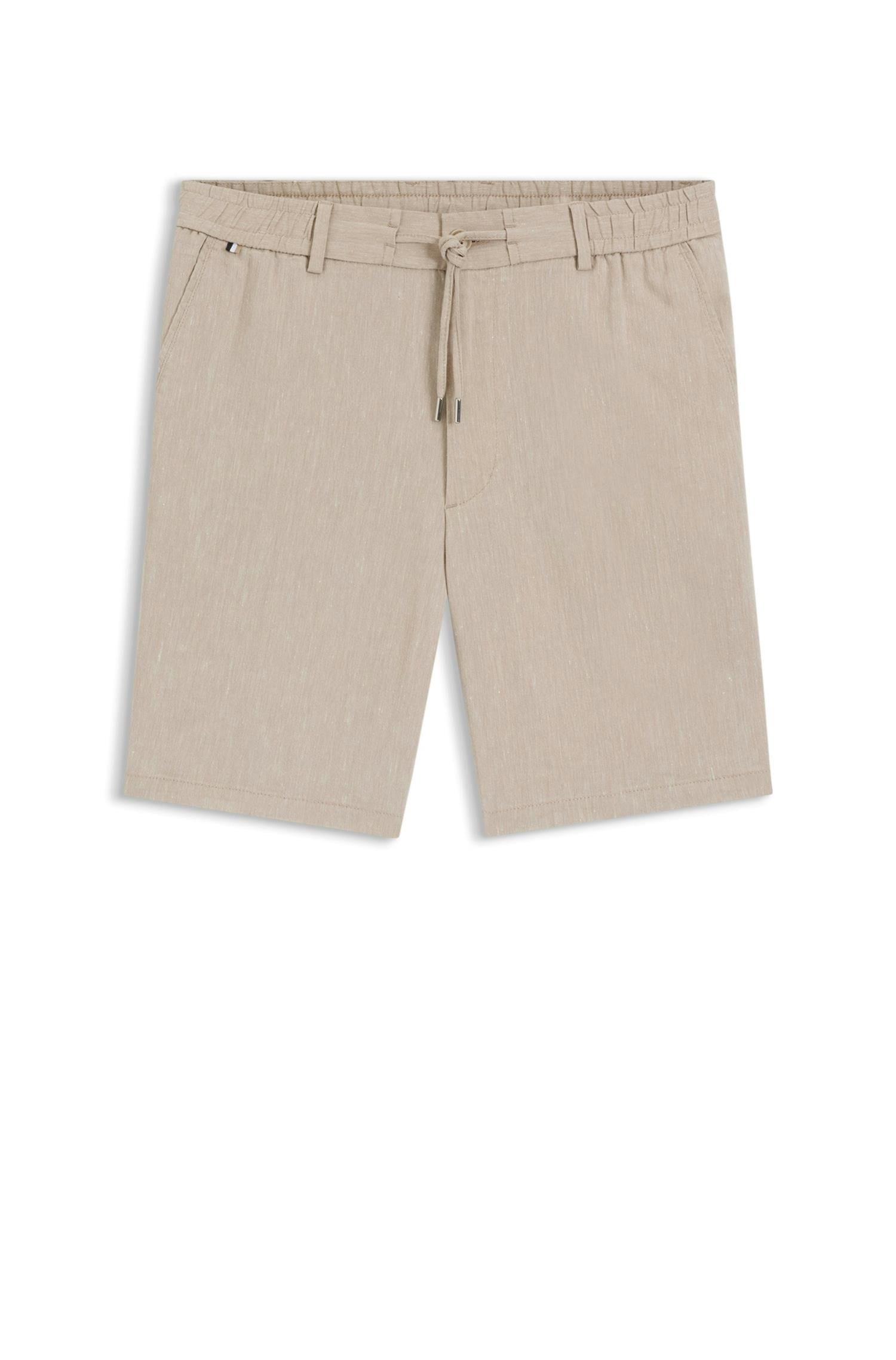 Shorts - Kane Modern Fit Shorts Linen Blend Open Beige
