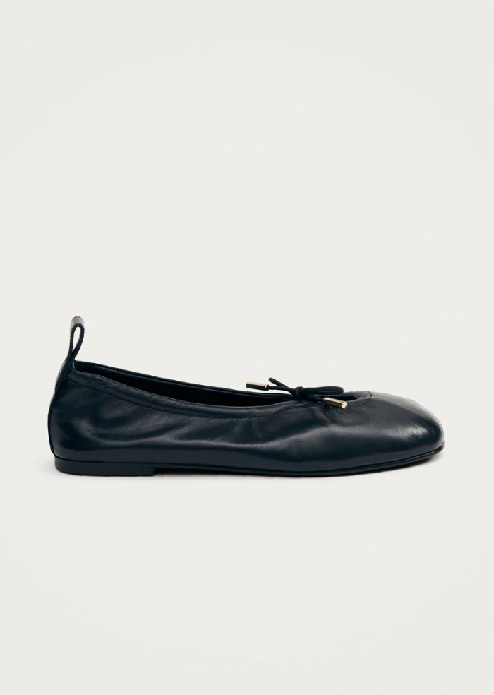 Ballerinasko - Rosalind Black Leather Ballet Flats