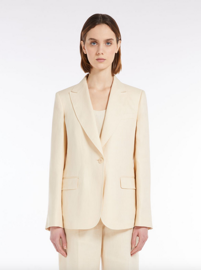 Blazer - Nalut Linen Blazer Ivory