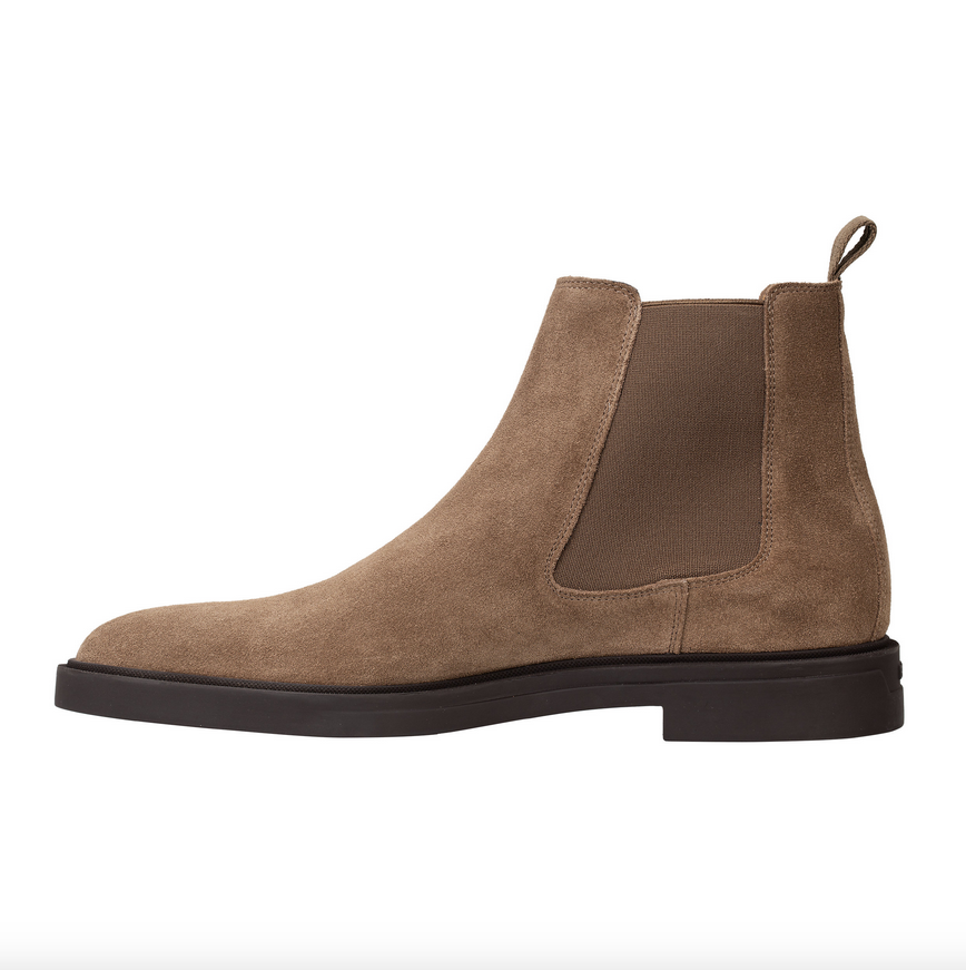 Skoletter - Suede Chelsea Boots Beige