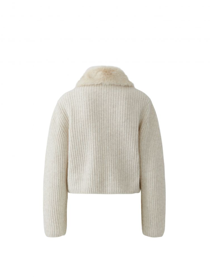 Jakke - Knitted Cardigan Beige Melange