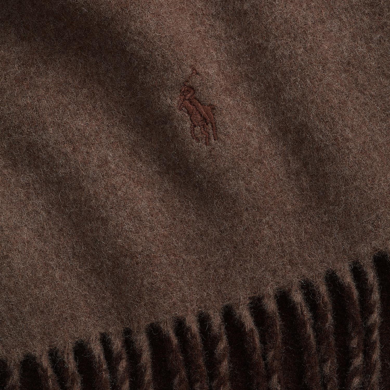 Skjerf - Fringe-Trim Wool Scarf Nutmeg Brown Heather