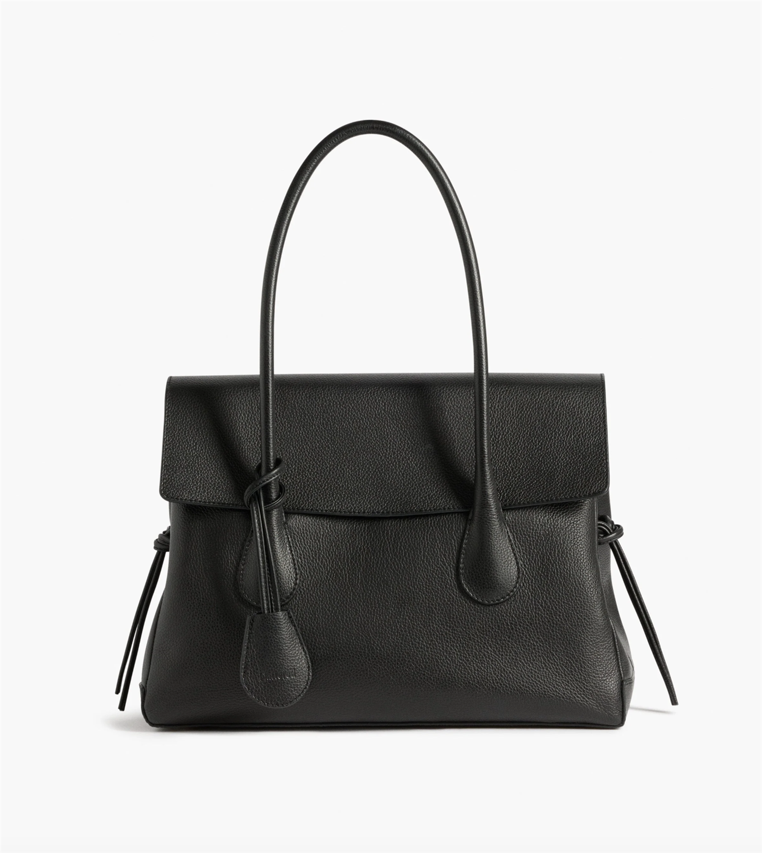 Veske - Lydia Tote Bag Grained Black Leather
