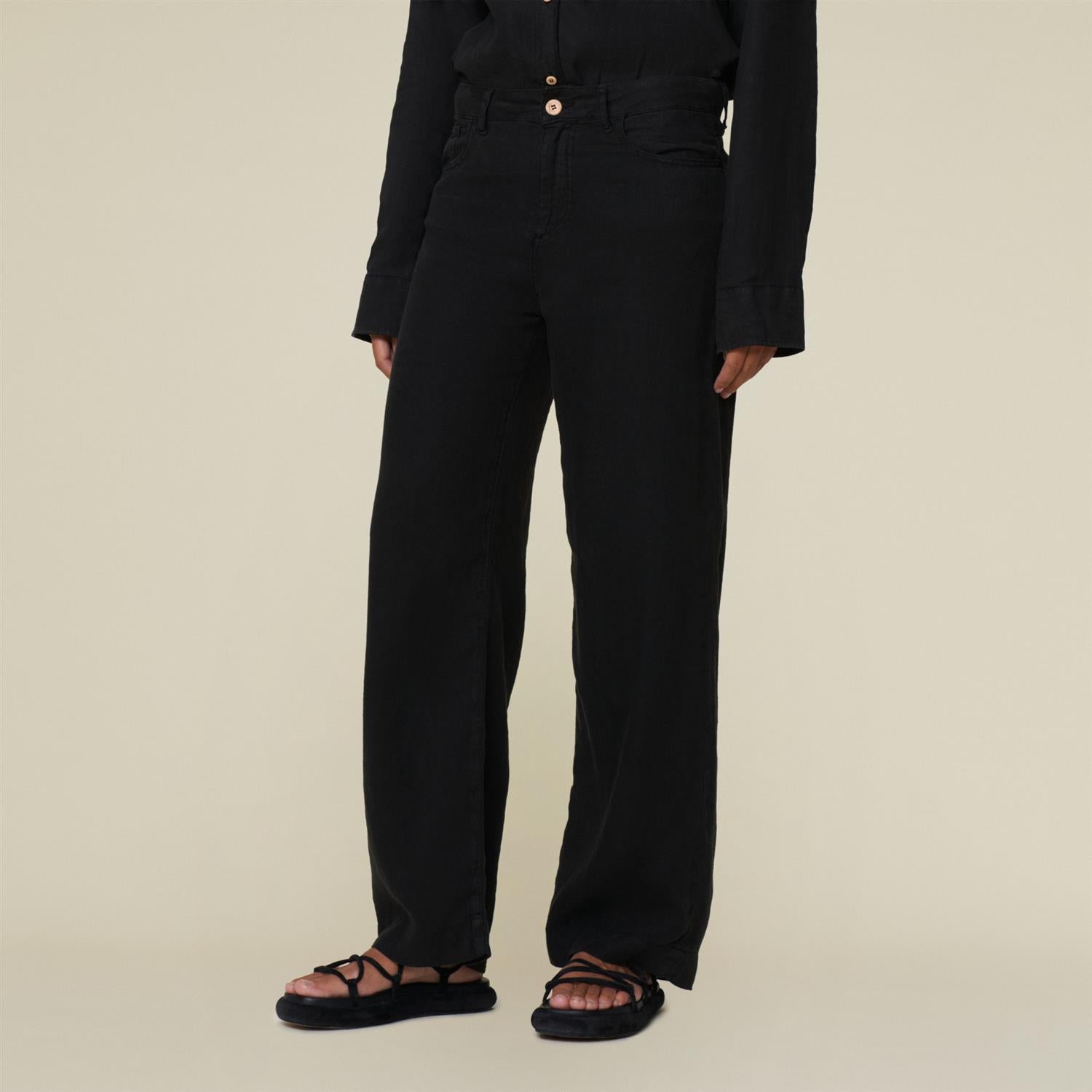 Linbukse - Culotte Linen Black